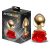 Golden Metal Anal Plug with Red Rose Base - Size S