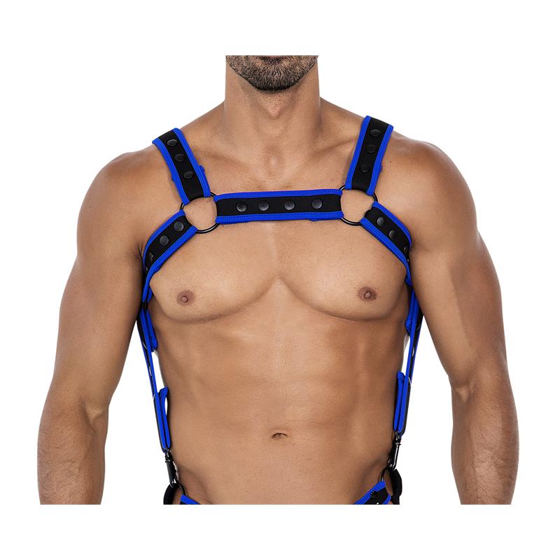 H4RNESS05 Chest Harness Neon Electric Blue One Size H4RNESS05 Chest Harness Neon Electric Blue One Size - immagine 2