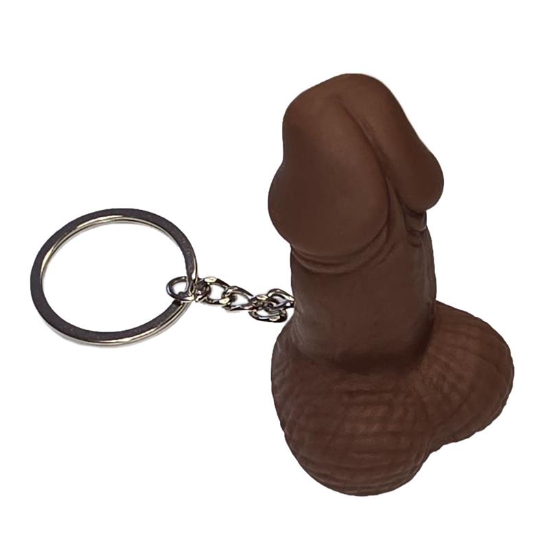 Hard rubber penis-shaped keychain Hard rubber penis-shaped keychain