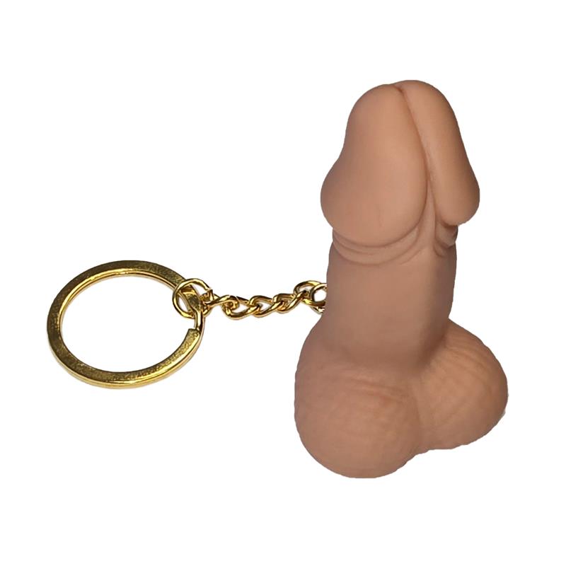 Hard rubber penis-shaped keychain Hard rubber penis-shaped keychain