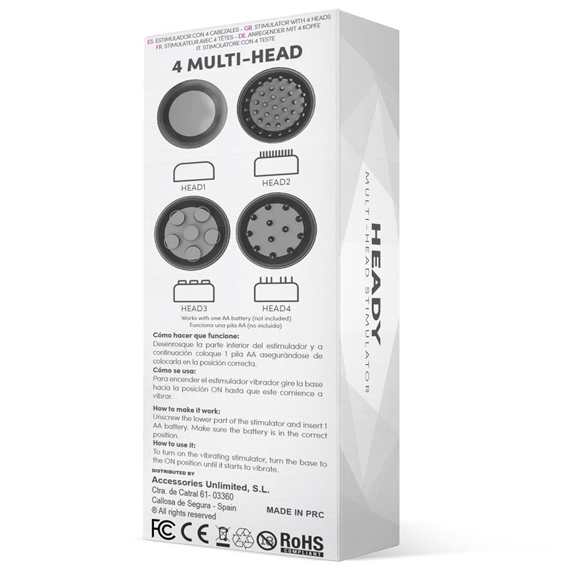 Stimolatore per la testa multi-testa nero Stimolatore per la testa multi-testa nero - immagine 3