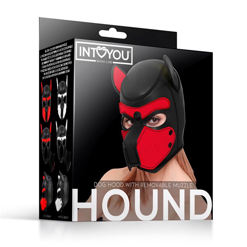 Hound Dog Hound with Removable Muzzle Neoprene Black/Red One Size Hound Dog Hound with Removable Muzzle Neoprene Black/Red One Size - immagine 6