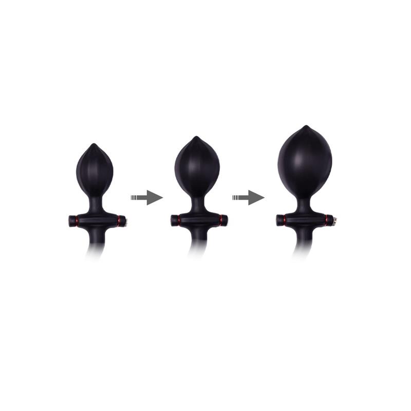 Inflatable Anal Plug with Handle and Pump Black Inflatable Anal Plug with Handle and Pump Black - Image 2