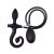 Inflatable Anal Plug with Handle and Pump Black Inflatable Anal Plug with Handle and Pump Black