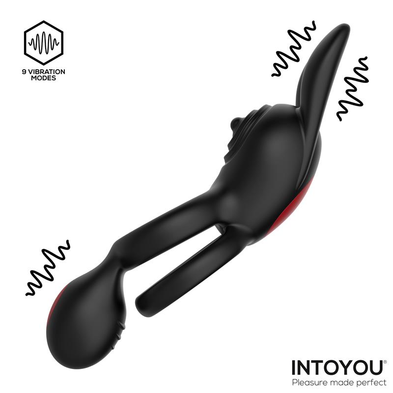 Anello vibrante doppio per pene Konny Rabbit con telecomando Anello vibrante doppio per pene Konny Rabbit con telecomando - immagine 4