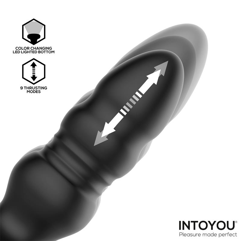 Krax Butt Plug with Vibration, Thrusting, Led Light and Remote Krax Butt Plug with Vibration, Thrusting, Led Light and Remote - immagine 4