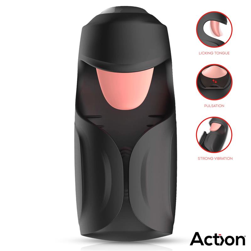 Kubex Masturbator with Licking Tongue, Pulsation and Vibration Pulsation and Vibration