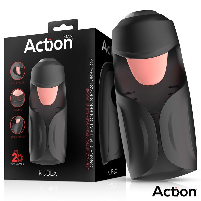 Kubex Masturbator with Licking Tongue, Pulsation and Vibration Kubex Masturbator with Licking Tongue