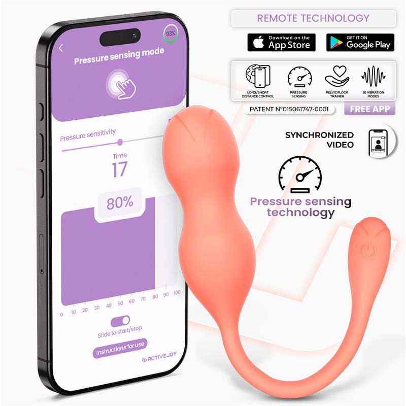 Kyra, dispositivo per la riabilitazione del pavimento pelvico con sensore di pressione e app. Kyra Pelvic Floor Trainer with Pressure Sensing and App