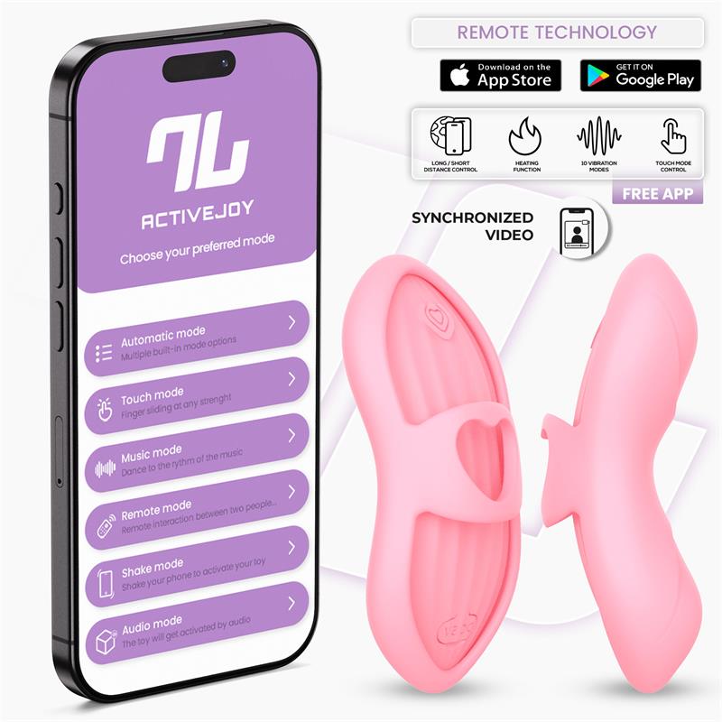Laia Heated Finger Vibrator and App Pink Laia Heated Finger Vibrator and App Pink