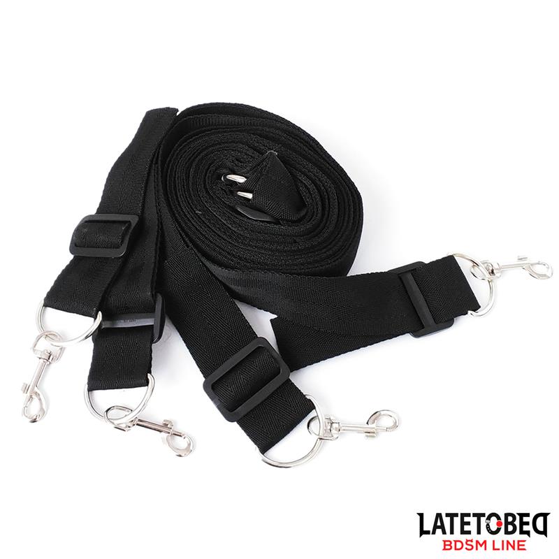 Cinghie di fissaggio regolabili per letto lungo in velluto per bondage Cinghie di fissaggio regolabili per letto lungo in velluto per bondage - immagine 3