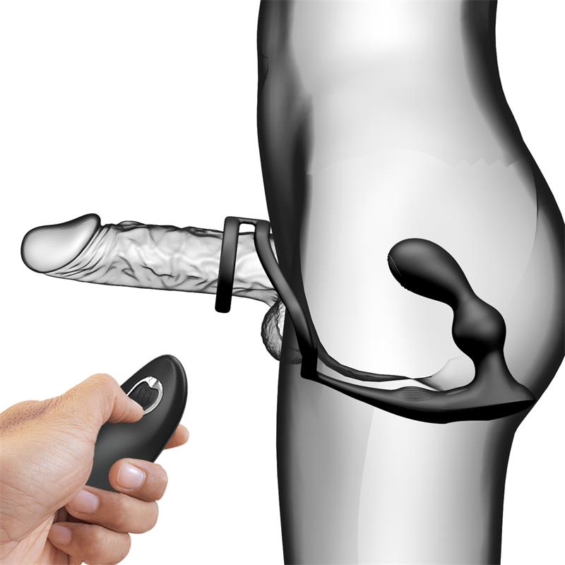Marshall Anal Plug with Vibration and Cock and Ball Ring Marshall Anal Plug with Vibration and Cock and Ball Ring - Image 2