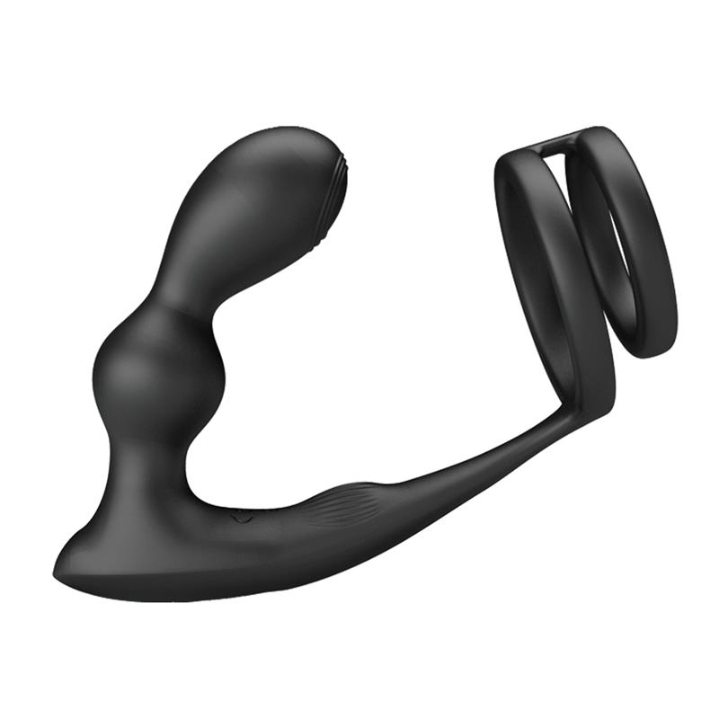 Marshall Anal Plug with Vibration and Cock and Ball Ring Marshall Anal Plug with Vibration and Cock and Ball Ring - Image 4
