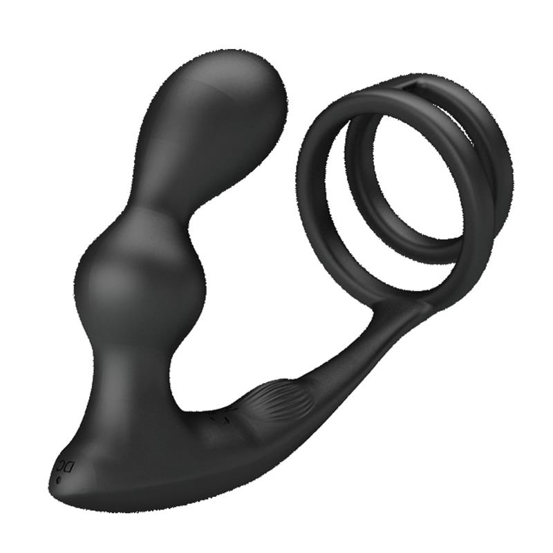 Marshall Anal Plug with Vibration and Cock and Ball Ring Marshall Anal Plug with Vibration and Cock and Ball Ring - Image 5