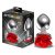 Metal Anal Plug with Red Rose Base - Size M Metal Anal Plug with Red Rose Base - Size M