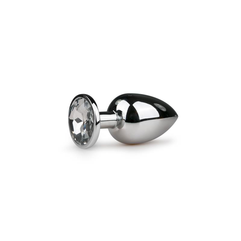 Metal Butt Plug No. 6 - Silver/Clear Metal Butt Plug No. 6 - Silver/Clear