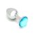 Metal Butt Plug Sofia Blue Jewel