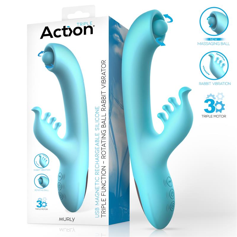 Murly Soft Massaging Ball 360º con Vibración Doble - 3 Motores Murly Soft Massaging Ball 360º con Vibración Doble - 3 Motores