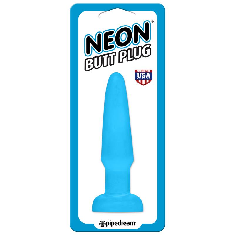 Neon Butt Plug Blue Neon Butt Plug Blue - Image 2