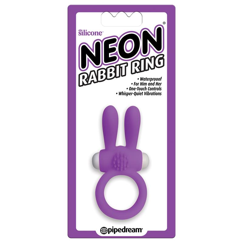Anello con coniglio al neon viola Anello con coniglio al neon viola - immagine 2