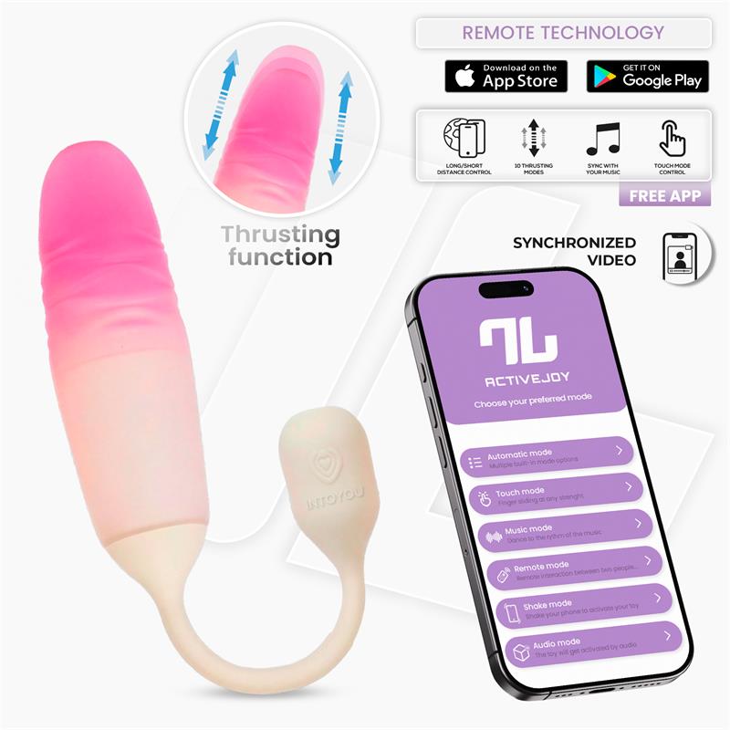 NexEgg Motion Vibrating Egg with Thrusting App Beige/Pink NexEgg Motion Vibrating Egg with Thrusting App Beige/Pink