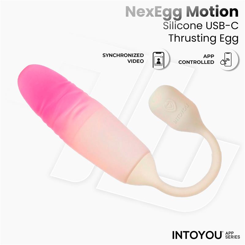 NexEgg Motion Vibrating Egg with Thrusting App Beige/Pink NexEgg Motion Vibrating Egg with Thrusting App Beige/Pink - immagine 4