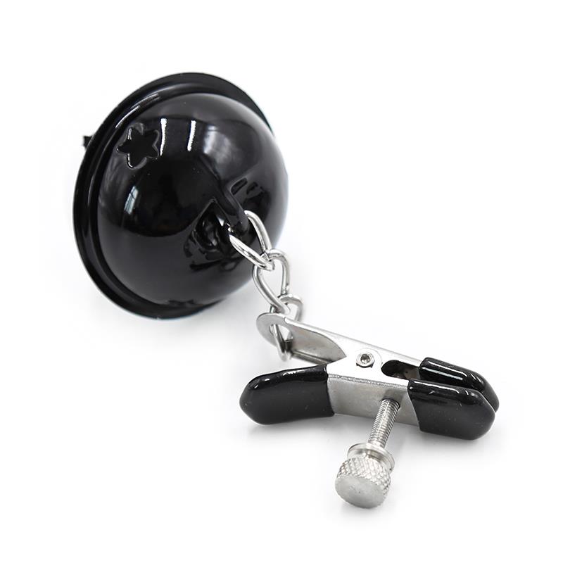 Nipple Clamps with Bell Black/White Nipple Clamps with Bell Black/White - Image 3