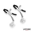 Nipple Clamps with Bell Silver and Black Nipple Clamps with Bell Silver and Black