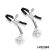 Nipple Clamps with Bell Silver and Black Nipple Clamps with Bell Silver and Black