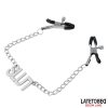 Morsetti per capezzoli con catena - Puttana Nipple clamps with Chain - Slut