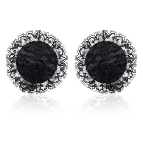 Nipple Covers with Lace Black