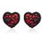 Nipple Covers with Lace Black/Red