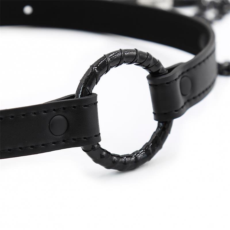 O Ring Gag and Nipple Clamps Vegan Leather O Ring Gag and Nipple Clamps Vegan Leather - Image 4