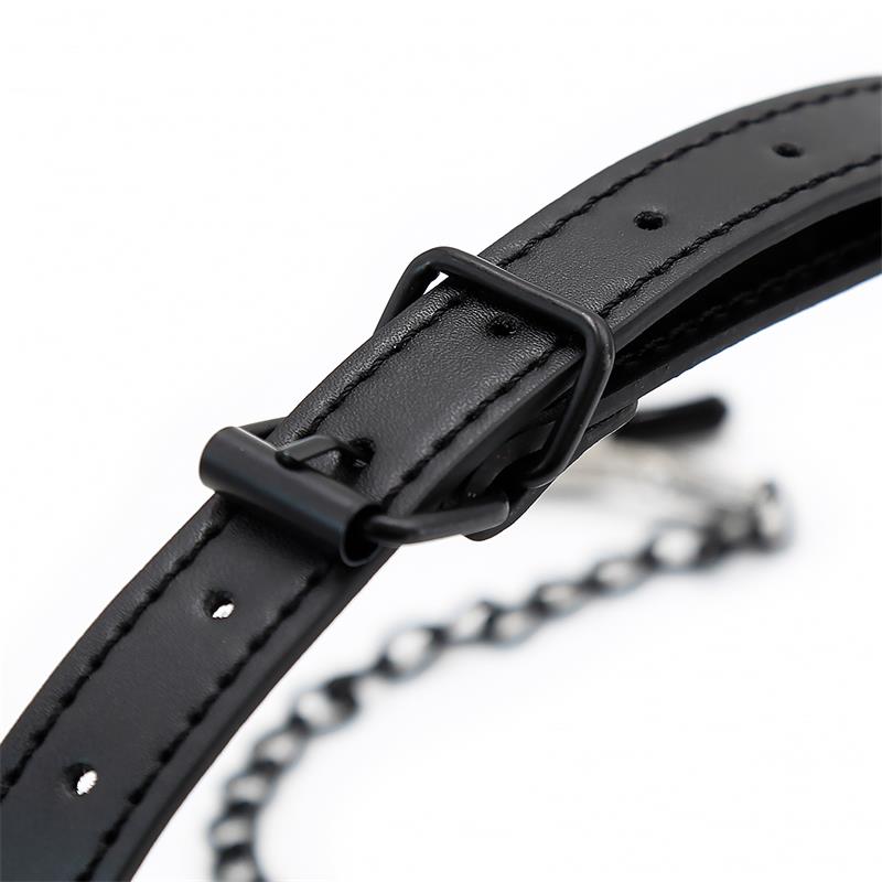 O Ring Gag and Nipple Clamps Vegan Leather O Ring Gag and Nipple Clamps Vegan Leather - Image 6
