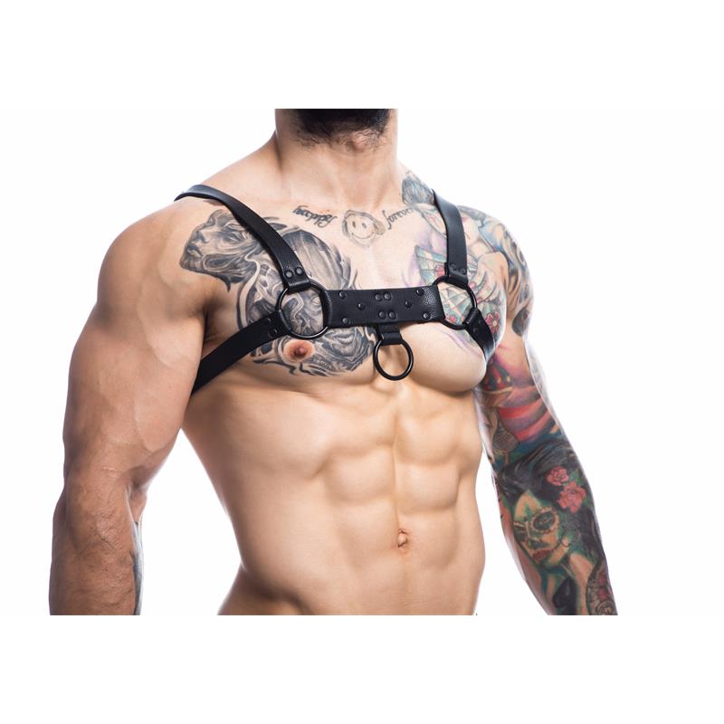 Pettorina nera da festa regolabile, taglia unica Party Black Chest Harness Adjustable One Size