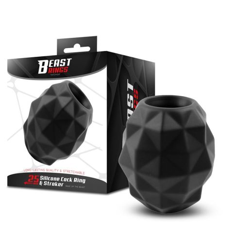 Penis Ring and Stroker Liquid Silicone 25 mm
