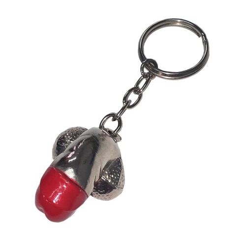 penis-shaped metal keychain