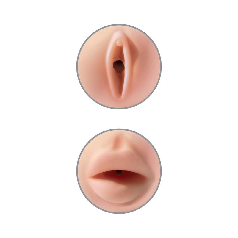 Pipedream Extreme Toyz Tight Grip Pussy & Mouth Masturbator White Pipedream Extreme Toyz Tight Grip Pussy & Mouth Masturbator White - immagine 4