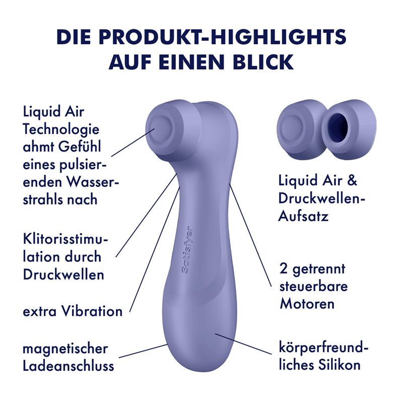 Pro 2 Gen 3 Liquid Air Technology Suction and Vibration Lilac Pro 2 Gen 3 Liquid Air Technology Suction and Vibration Lilac - Image 6