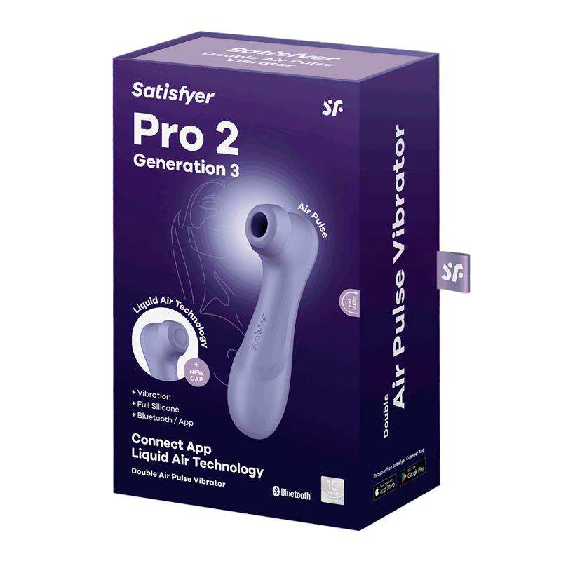 Pro 2 Genera 3 Liquid Air Technology Suction and Vibration APP Connect Lilac Pro 2 Genera 3 Liquid Air Technology Suction and Vibration APP Connect Lilac - immagine 6