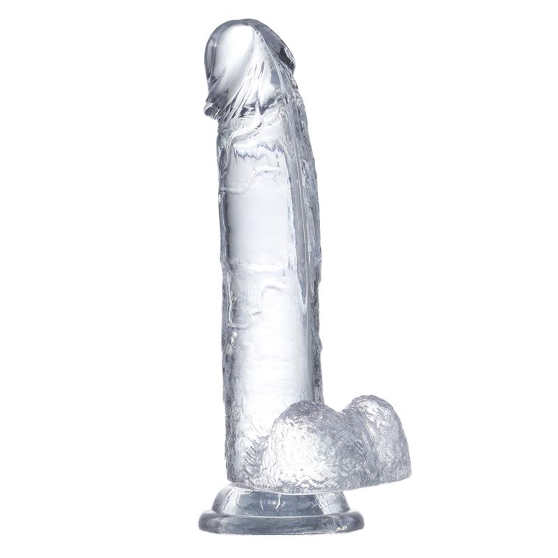 Realistic Dildo with Testicles Crystal Material 22 cm Realistic Dildo with Testicles Crystal Material 22 cm - Image 4