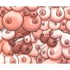 Rectangular PC mat Breast Design 22 x 18 cm