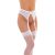 Suspenderbelt with Stockings White One Size