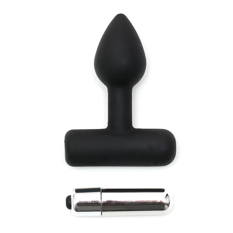 Plug anale con vibratore a proiettile, colore nero Plug anale con vibratore a proiettile, colore nero - immagine 2