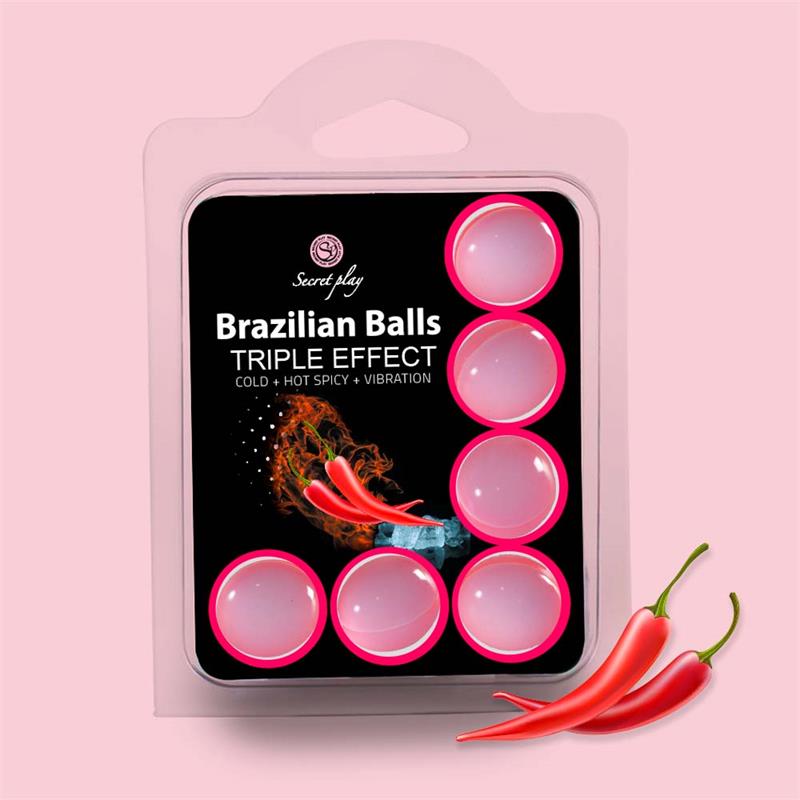 Set 6 Brazilian Balls Triple Effect (Heat, Cold and Vibration) Set 6 Brazilian Balls Triple Effect (Heat