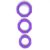 Set of 3 penis rings Silicone Purple