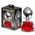 Silver Metal Anal Plug with Red Rose Base Size L Silver Metal Anal Plug with Red Rose Base Size L