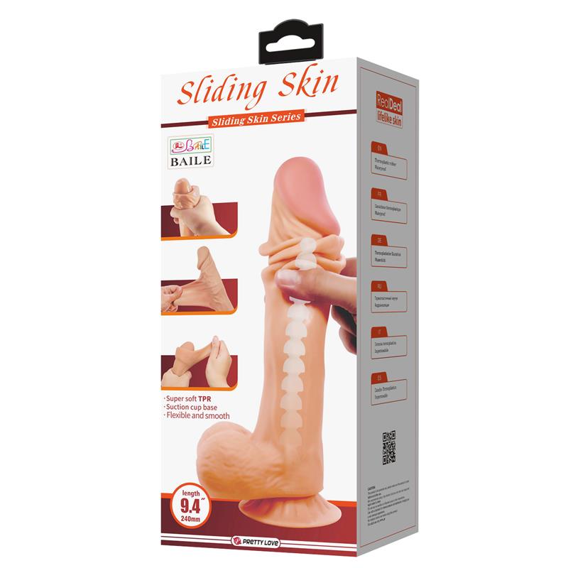 Dildo realistico con superficie scorrevole da 24 cm Dildo realistico con superficie scorrevole da 24 cm - immagine 11