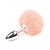 Soft Pink Faux fur Rabbit Tail Stainless Plug Size S Soft Pink Faux fur Rabbit Tail Stainless Plug Size S