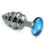 Spiral Butt Plug Rosebud with Blue Jewel Spiral Butt Plug Rosebud with Blue Jewel